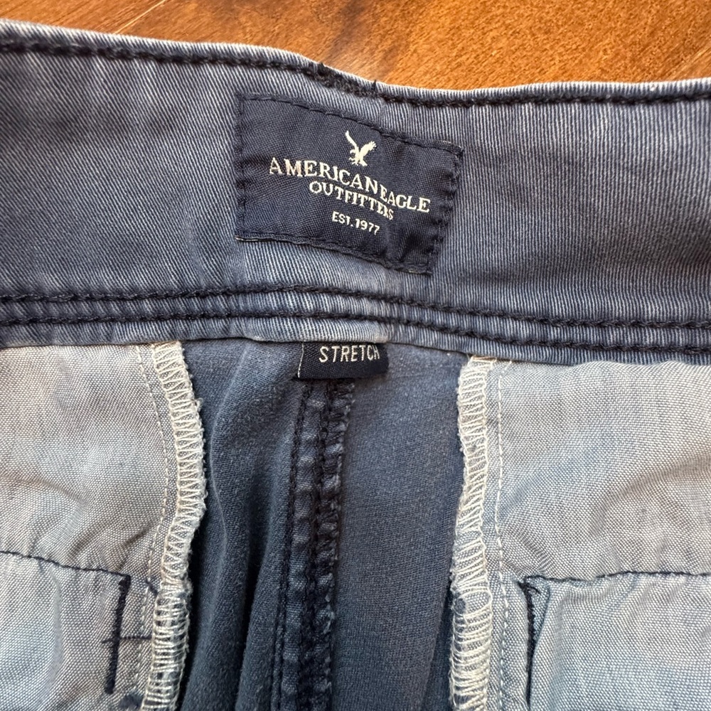 AE Black & Blue Stretch Pants - Picture 4 of 13
